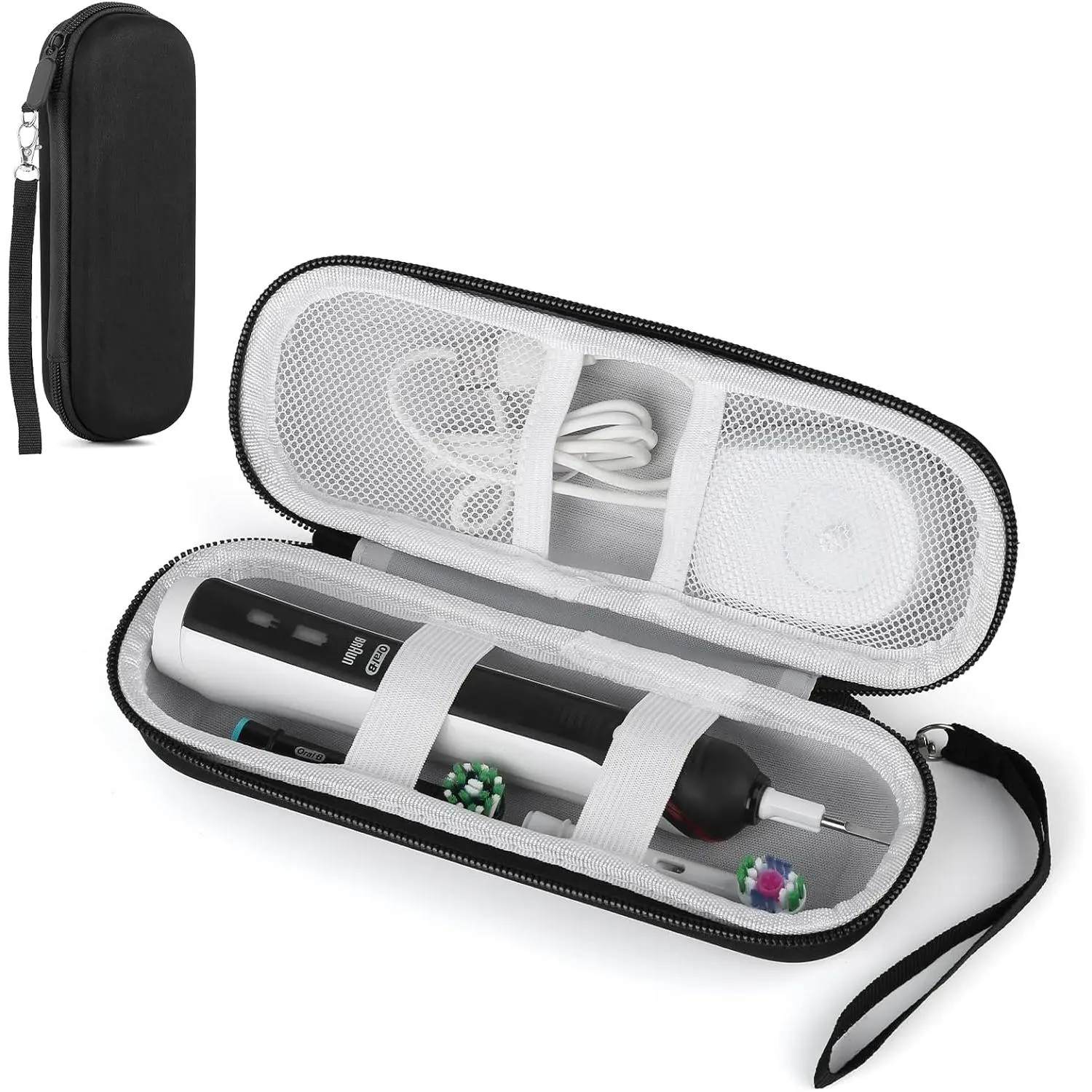 Toothbrush Travel Case for Oral-B/Oral-B Pro 1000 1500 5000 7000 7500 6000 9600/ Phlips Sonicare 4100 5100 1100 6100 5300 Electric Toothbrush, Portable Hard Protective Storage Bag(Only Box)