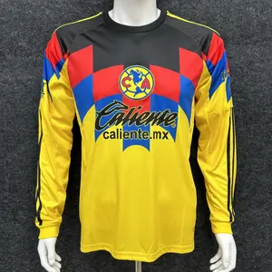 2025 2026 New American Club Home Yellow Long Sleeves Football Jersey Top
