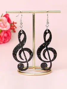 Music Note Design Acrylic Dangle Earrings, Unique Design Earrings, Fashion Jewelry Accessories for Women & Girls, High Quality Earrings