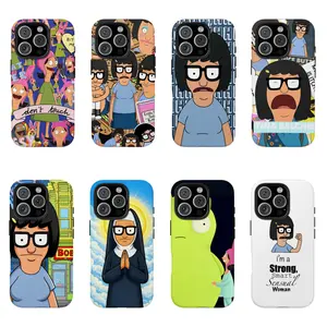 Bob's Burgers Shockproof Phone Case – Louise Belcher & KuchiKopi Design for iPhone 11 12 13 14 15 16 17 Pro Max Plus Air, Perfect Gift for Family & Friend
