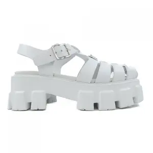 Pre-owned PRADA Rubber Small Leather Goods Monolith Sandals