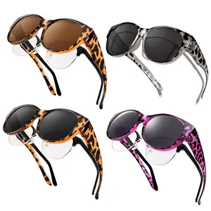 Women's 4-Pack 2026 New Polarized Fit-Over Wrap-Around Sunglasses, UV400 Anti-Glare Protection, Lightweight Wear-Over Eyewear for Driving, Outdoor Activities, Women's Sunglasses