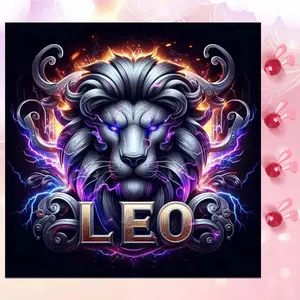 5D DIY Full Drill Round Diamond Painting - Diamond Art Kit Lion, Animals, Lightning, LEO Mosaic, Canvas - DIY Decorative Painting, Home Wall Decor, Suitable for Halloween, Christmas, Birthday, and Anniversary Gifts, Diamond Pattern Design