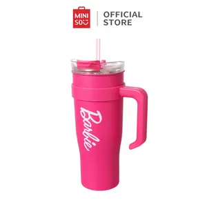 Barbie Pink Tumbler Cup Stainless Steel Drinking Cup 54oz/1600mL Portable Water Cup With Straw&Lid Bottle Pink Cup Water Bottles Halloween Gift Drinkware F