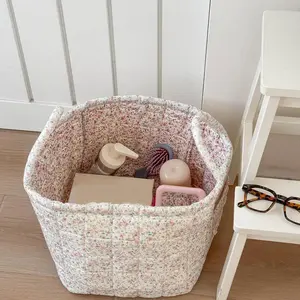 Car Interior Storage Basket, Floral Pattern Basket, Removable Basket, Home Organizer Bag for Clothing, Books and Work Supplies, Space-Saving Multi-Purpose Car Accessory