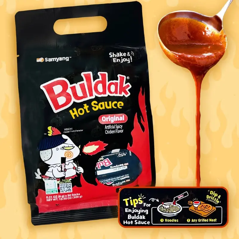 SAMYANG Buldak Original Hot Sauce 0.21 oz*50 Sticks SAMYANG Buldak Original Hot Sauce 0.21 oz*50 Sticks