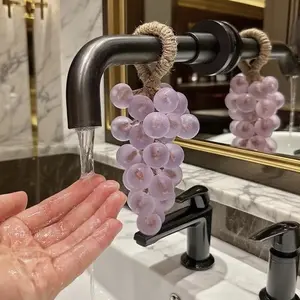 Grape Cluster Handmade Soap 180g, Natural Essential Oils, Gentle Cleansing & Moisturizing, Fun Shape, Perfect Valentine's Day Gift, Comes with Ribbon and Gift Box