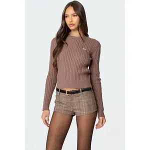 Beverly Bow Cable Knit Sweater