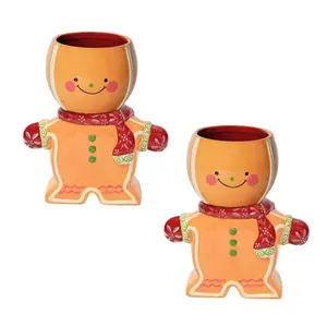 Temp-tations Seasonal Set of (2) 8-oz Standing Character Bowls