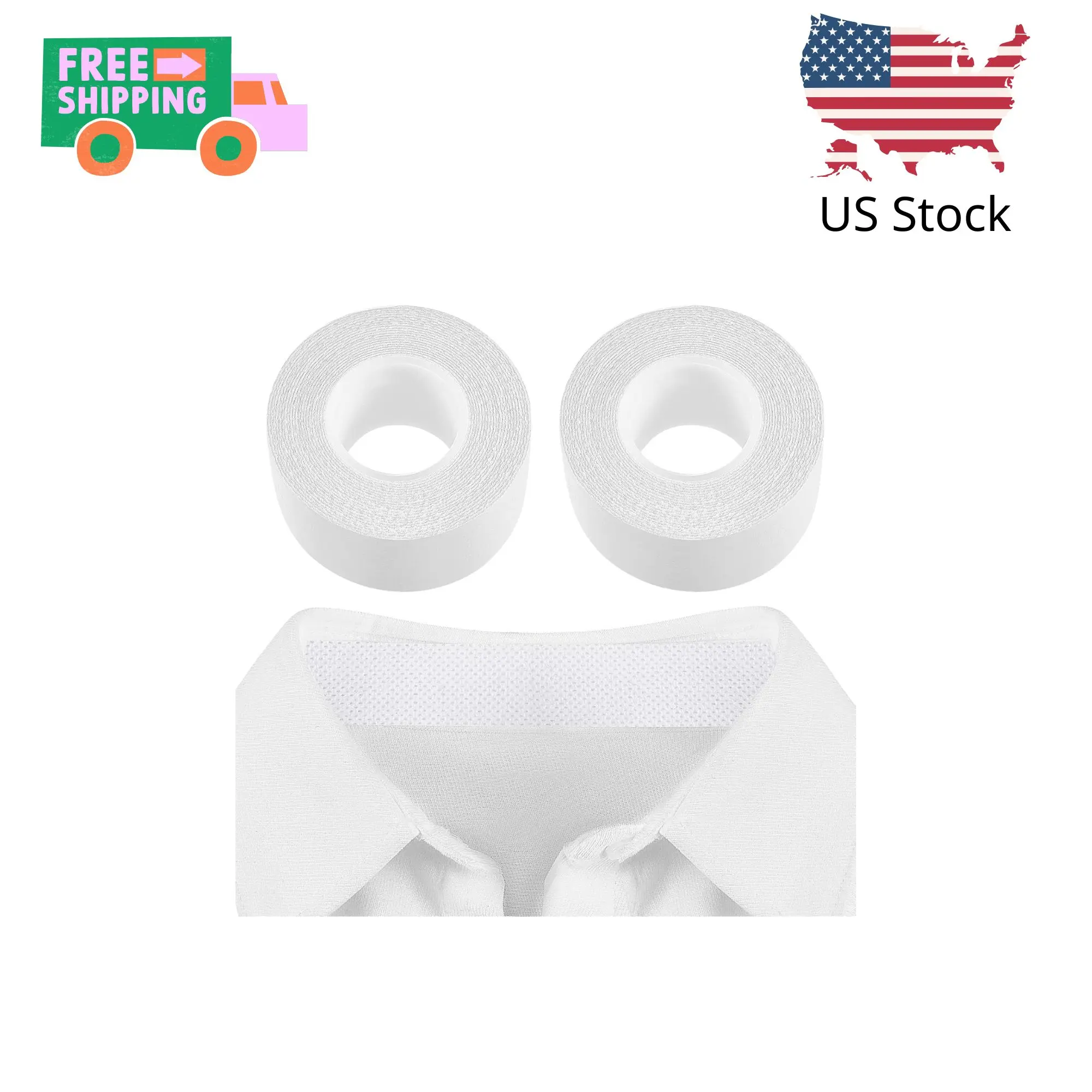 2 Rolls 2 Rolls Sweat Pads Collar Protectors for Men Shirts (1.18 Inch)