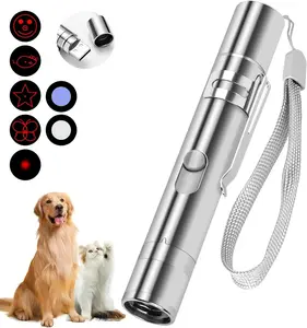 Cat Toy Red Pointer for Indoor, Rechargeable,5 Adjustable Pattern,3 Modes Training Chaser Pet Toy Pointer,Interactive Pet Cat/Dog Toy for Fun Exercise