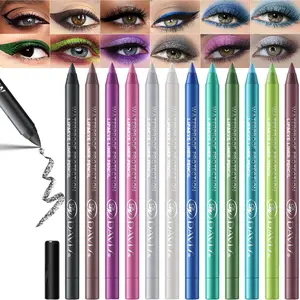 12 PCS Colorful Eyeliner Pencils Set, 2026 New Colored Metal Pearlescent Eyeliners , Smudge-Proof Colored Gel Liners for Women special gift