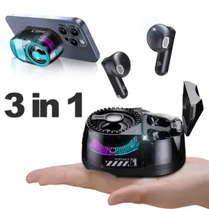 W&O 3-in-1 Wireless Induction Audio Bluetooth Speaker with Earbuds & Universal Stand, Surround Sound, Portable Desktop Gift for Home, Outdoors, Travel