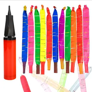 100-Pack Rocket Balloon Set with Aerodynamic Tip & Easy Filling Pump for Outdoor Indoor Fun Reusable Party Supplies Perfect for Mother's Day Gift