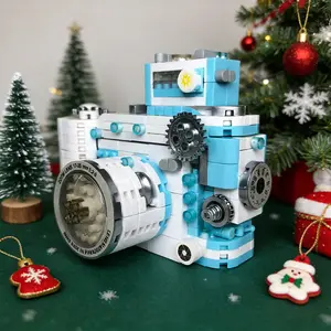 Fashion Vintage Camera Building Model Building Block Sets, High Aesthetic Assemble Decor, Perfect Birthday Festival Gift for Friends, Unique Holiday Present