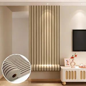 Self-Adhesive Foam Wall Sticker Roll, Decorative Wallpaper, Textured wall paper, 3D Grid Design, Matte Finish, Removable Vinyl Material, Ideal for Living Room, Bedroom, Kitchen
