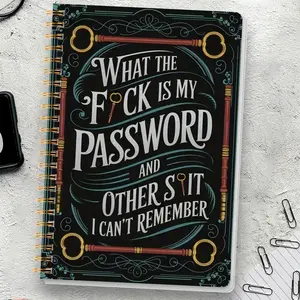 1pc Simple Password Book, Planner Notebook, Minimalist Advanced Address Password Manager With Website Password Quick Access Username And Password Storage Perfect For Home Office Internet Computer Logins, Great Holiday Gifts