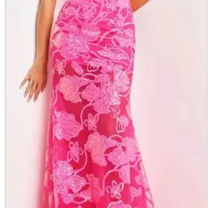 Jovani Style 38463 Hot Pink One Shoulder Floral Sequin Pattern Gown New Never Worn missing hang tag size 6