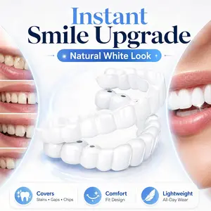 【Mothers Day Giftldeas】 2026 Snap On Veneers Smile Upgrade Oral Care Kit【3 PCS】- Temporary Tooth Repair Teeth Gap& teeth missing eusable Comfortable Fit  Protect for Confidence Boost your mom oral health