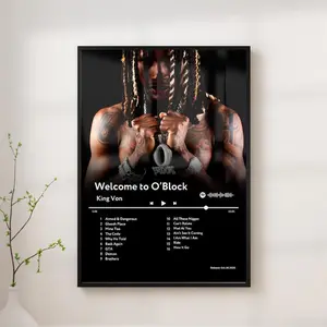 Street Anthem Poster, Urban Rap Style Wall Art, King Von Hip-Hop Legend Tribute Print