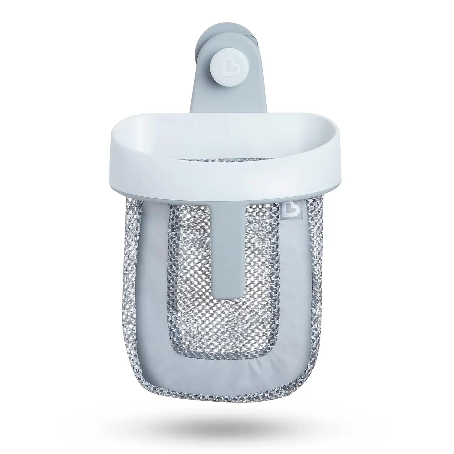 Hangable Grey Bath Toy Organizer with Quick Drying Mesh - Organiser