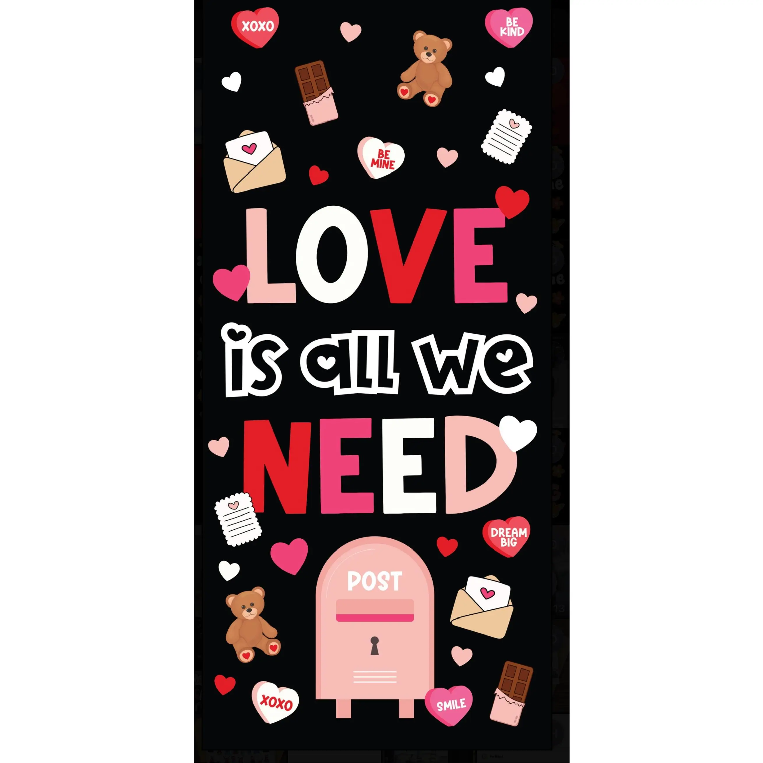 Love Is All We Need- Door Decor Kit or Bulletin Door