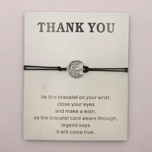 Hand-Woven Red Rope Tree of Life Bracelet Adjustable 18-22cm Alloy Wax Rope Fashion Jewelry for Employee Benefits Travel Commemorations Fashion Couple Durable Stylish Accessory Jewelry Gift