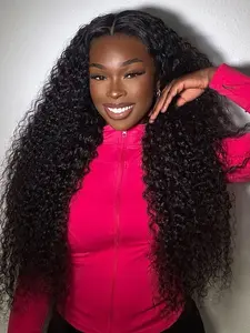 Bling Hair 34 36 Inch Curly HD 13x4 Lace Front Human Hair Wigs For Black Women Preplucked Kinky Cury Transparent Lace Frontal Wig TikTokShopBlackFriday