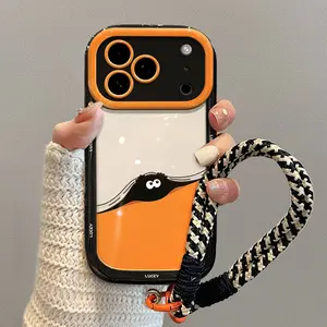 Unique Cat Ball iPhone 17 Pro Case Cover with Lanyard, Anti-Collision Design for Apple 17 Air & 17 Pro Max, Stylish Mobile Protection