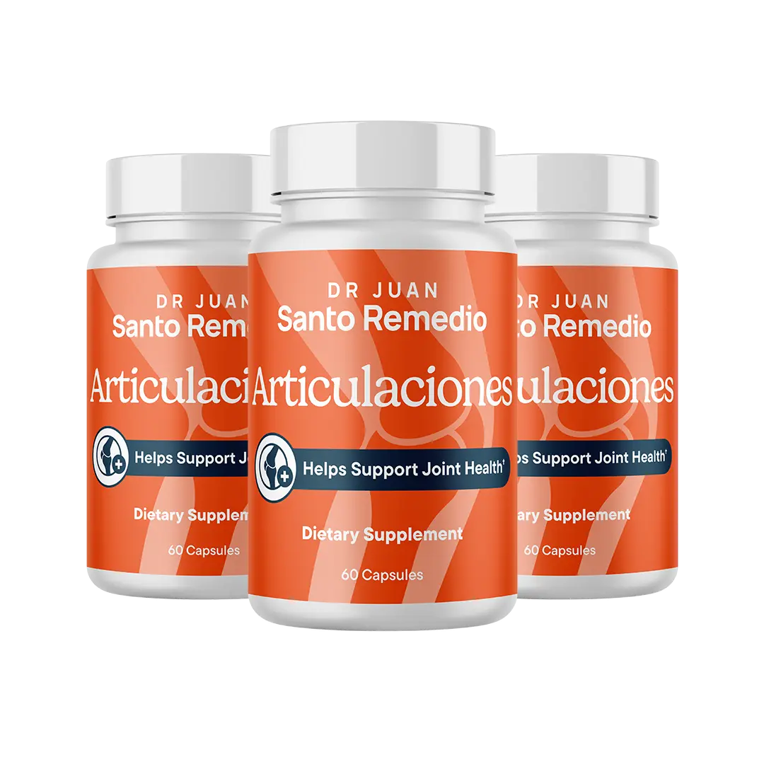 Santo Remedio Articulaciones, Promotes Joint Comfort and Function, Contains Clinically Proven Ingredients, TamaFlex, 30 servings Healthcare Supplement Dietary (3 botellas)