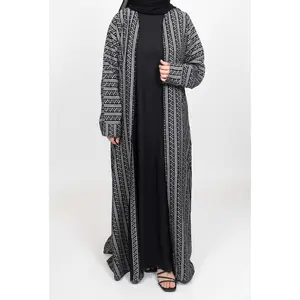 Afaf - Geometric Abaya كتان