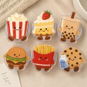 Food-Themed Accessory Phone Grip, Cupcake Milk Tea Magnetic Phone Holder, Aesthetic Phone Stand Holder, Accessory Gift for Food Lovers
