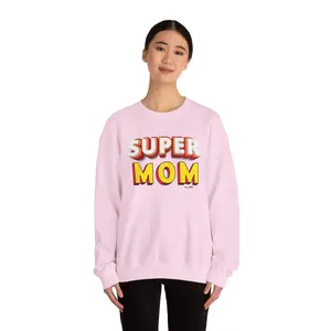 Super Mom Crewneck Sweatshirt, Gift for Moms, Mother's Day Sweatshirt, Comfortable Casual Wear, Family Matching Outfit