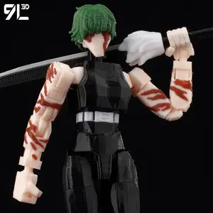 9L3D Multi-Joint Articulated Figure Lucky13 Dummy13 Zen'in Maki Three-Section Staff Ver Jujutsu Kaisen Collectible Action Figure