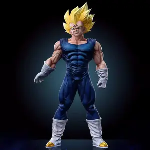 Dragon Ball Z Vegeta Figure, Super Saiyan Form, Detailed Muscles, Blue Battle Suit, Gold Hair, Anime Collectible, Birthday Gift