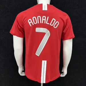 0708 MUFC Home Retro red No.7 Ronaldo Short Sleeved Soccer Jersey