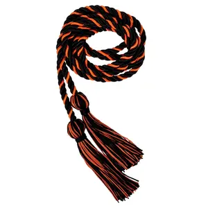 Black and Orange Two Color Graduation Honor Cord