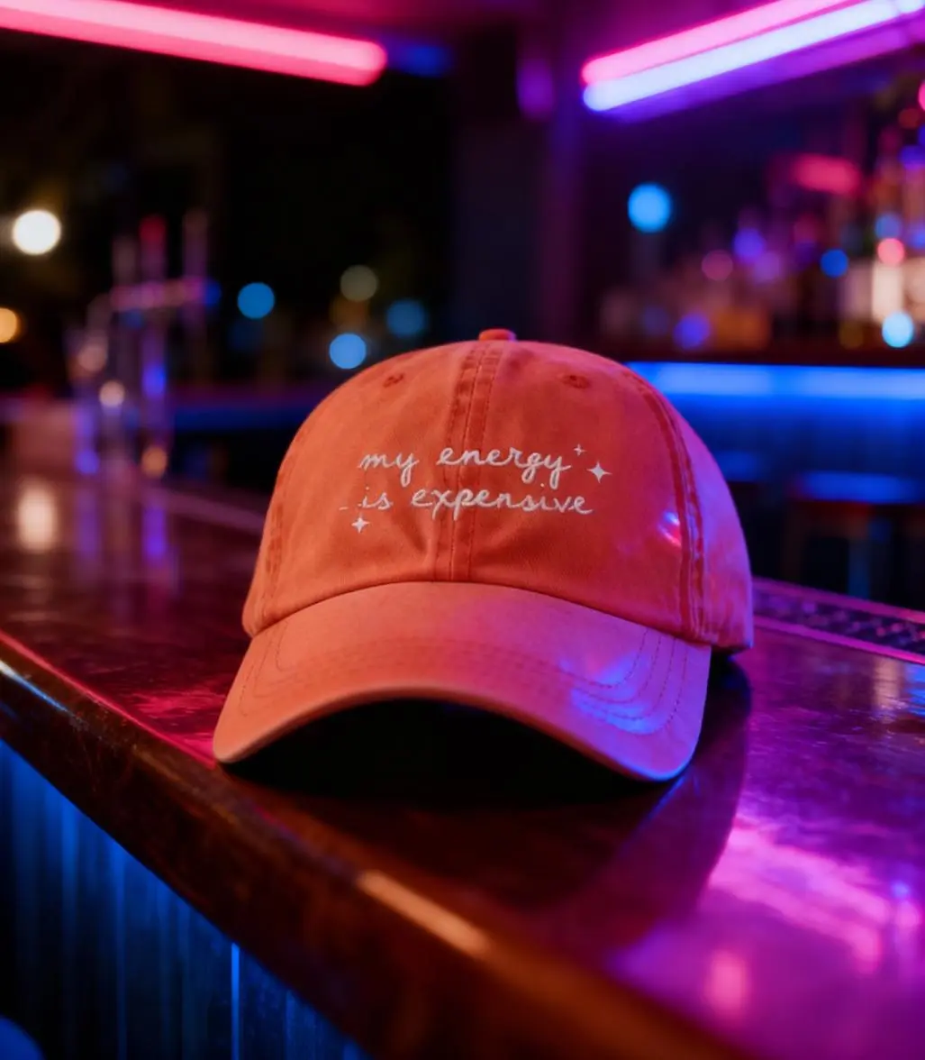 Embroidered My Energy is Expensive Cap, Luxury Hat, Soft Touch, Feels Like a Favorite, Full Color Selection, Pick Your Favorite