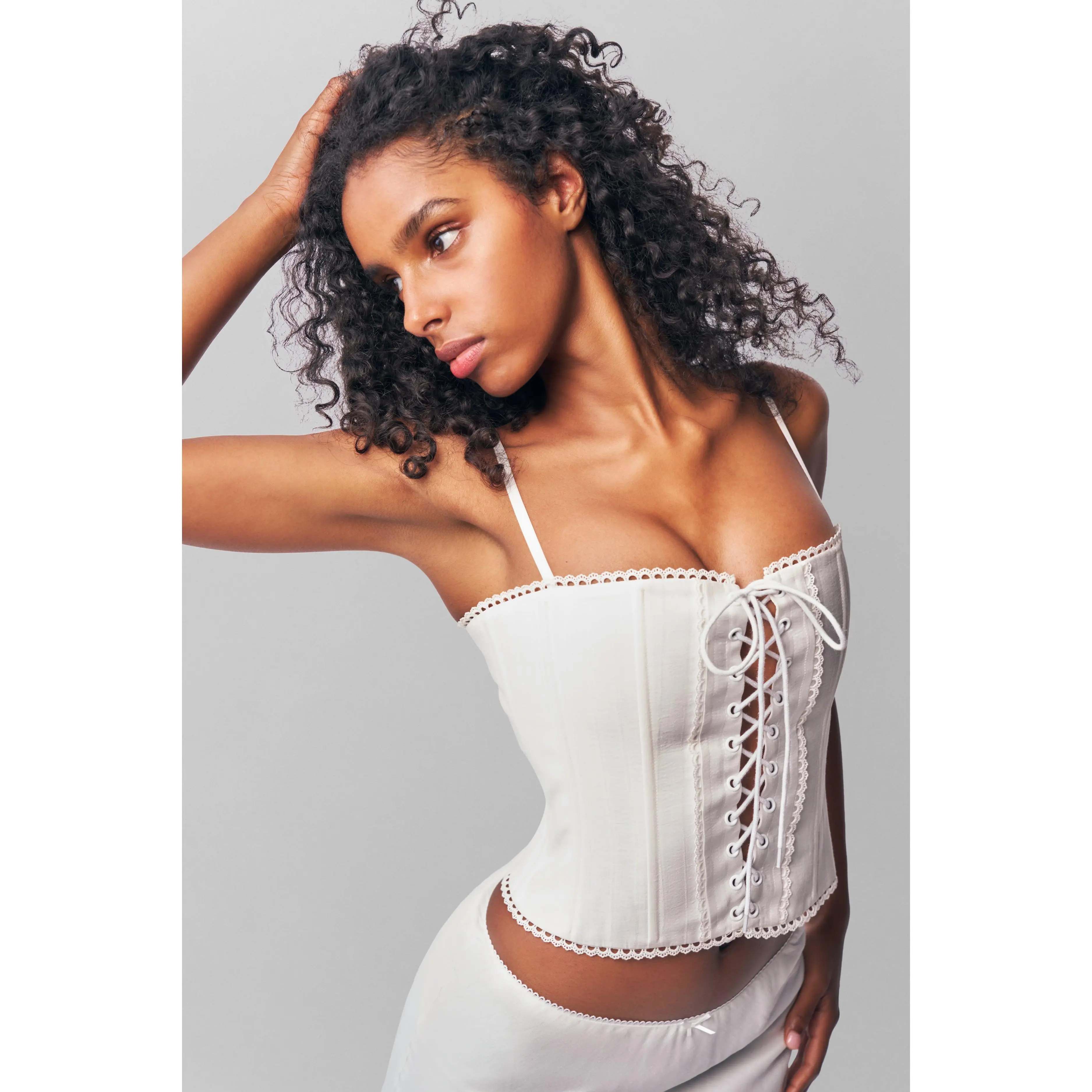 Cotton Scallop Corset