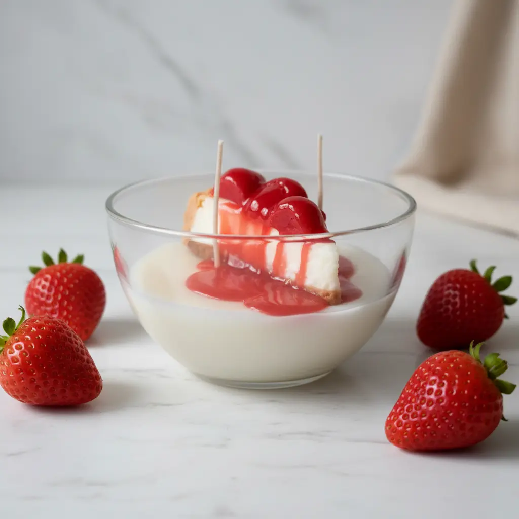 Strawberry Cheesecake Dessert Scented Candle