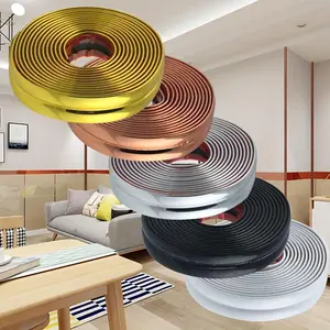 5M, PVC Self-adhesive Wall Seam Anti-collision Sticker Strip For Doors And Windows, Countertops, Corners, Furniture Decoration Strip, Background Wall Decoration Strip, Border Corner Line, Flexible And Foldable Anti-collision Strip