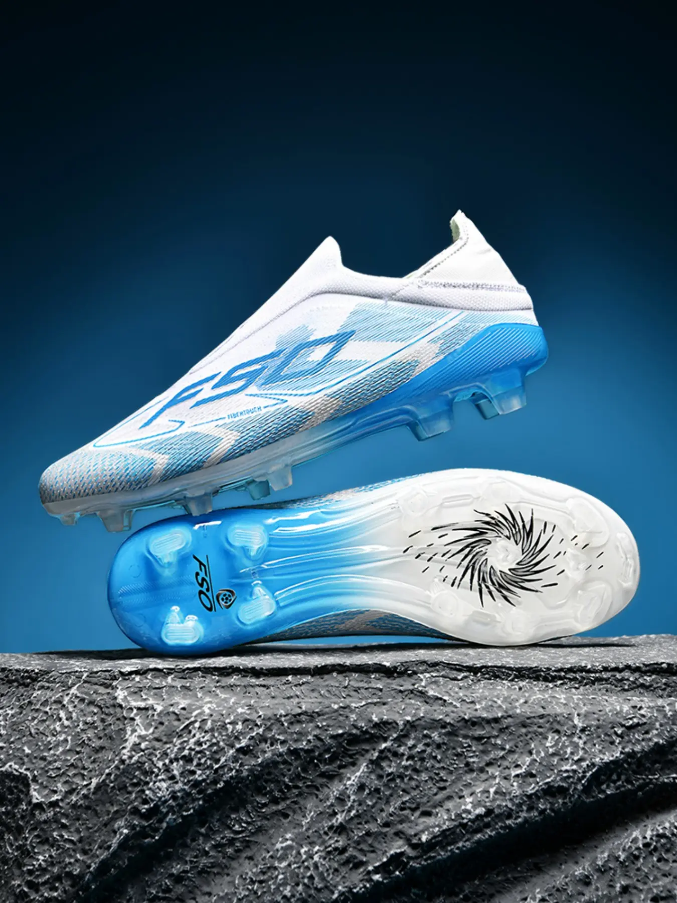 Men's Professional Football Shoes Long Stud Ag Fg Outdoor Sports Comfortable Breathable Artificial Grass Training Competition Shoes Football Boots