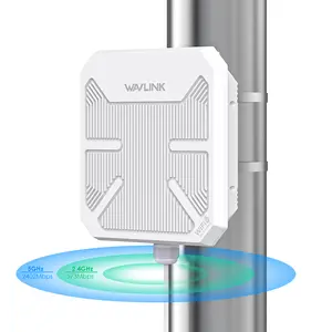 WAVLINK AX3000 Outdoor WiFi 6 Extender Signal Booster, Dual Band Long Range WiFi extensor Repeater/Wireless Access Point/Router with PoE/ 3KM PtP Transmission, IP67 Waterproof, ethernet port Supports Up to 256 Devices for Camping, Farm