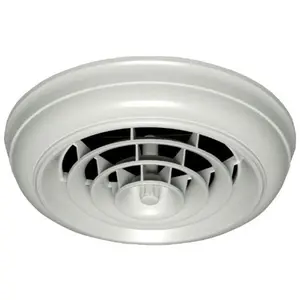 212 MAIN Havaco Quick Connect Paintable White Round Ceiling Diffuser - 8-7-6 in. Boot, Rotary Damper for Ventilation