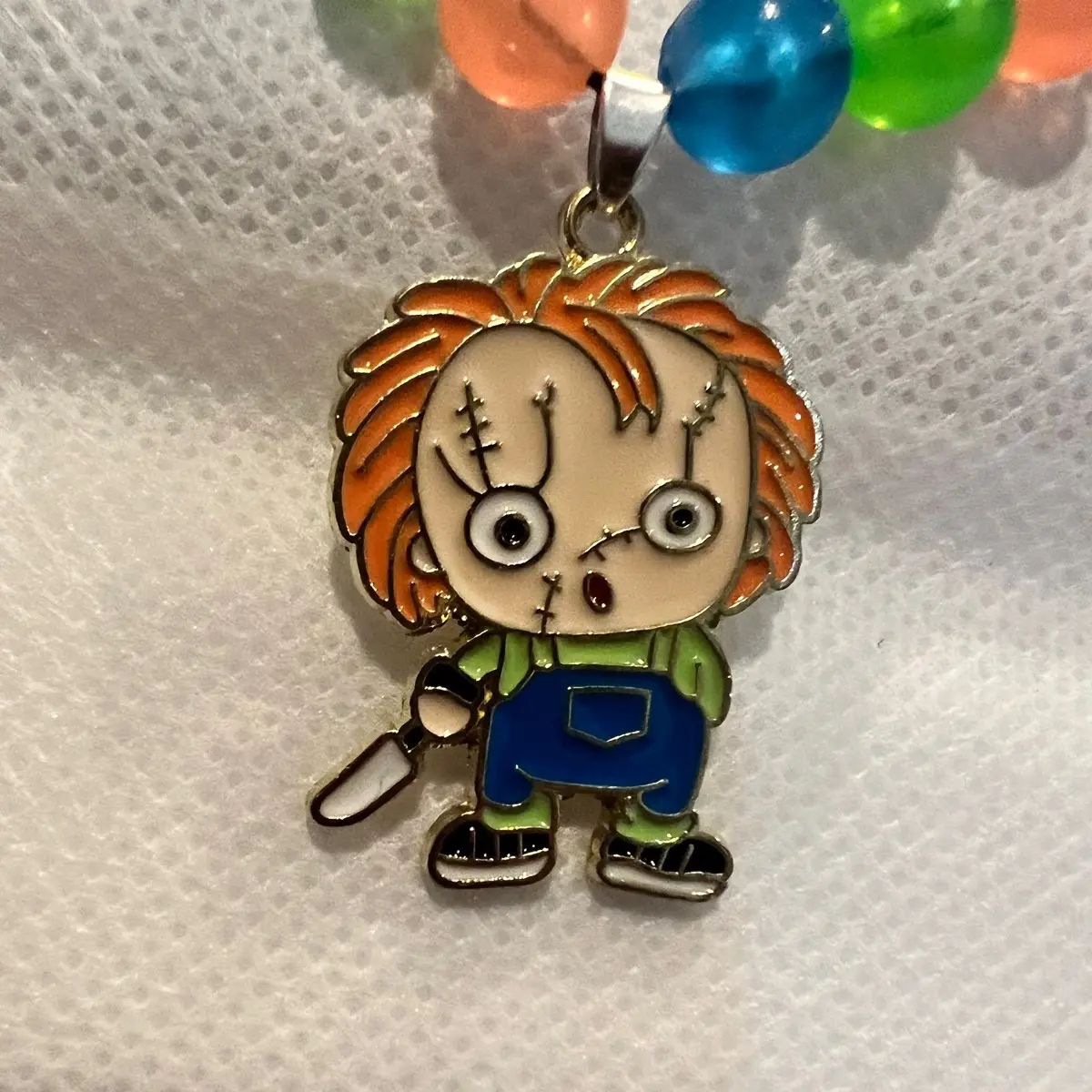 Cutie Chuckie from Child’s Play Pendant Beaded Necklace Halloween Scary Movie