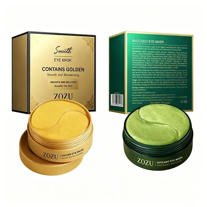 Avocado Gold Zoning Eye Care Set - Daytime Moisturizing Mask, Nighttime Brightening Repair Mask, Natural Plant Extracts Soothe Dry Under-Eye Areas, Daily Skincare Treatment