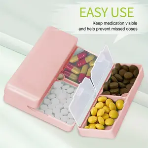 Portable Daily Pill Organizer with 7 Compartments - Perfect for Travel and On-the-Go - Ideal for Vitamins, Supplements, and Medication