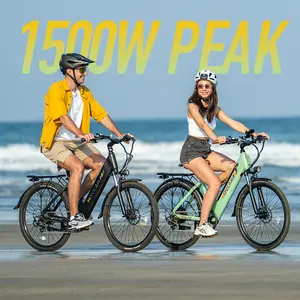 【Movcan】 V80 Adult City Cruiser Ebike - Spring Deal, 1500W Peak Power Motor, 28MPH High Speed, 48V 13Ah Removable Battery, 26'' Wheels, 70 Mi Range, 7-Speed, Dual Brakes, Bike Handlebar, for Commuting