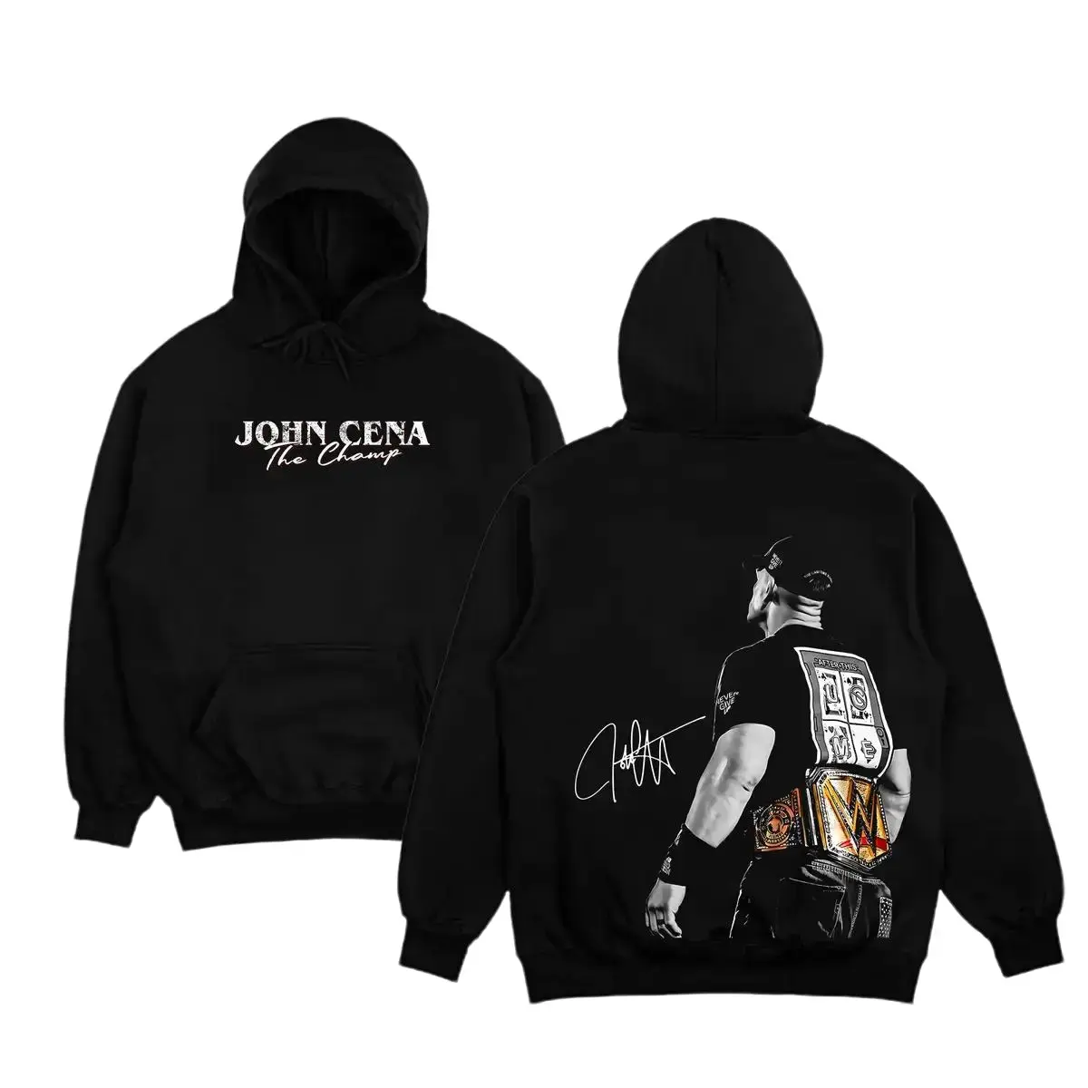 John Cena The Champ WWE Unisex Cotton Hoodie - Breathable Casual Apparel for WWE Fans, Sweatshirts, Shirts