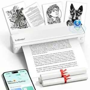 LABEER Portable Printer - For Travel，Bluetooth Thermal Printer Supports 8.5"x11" US Letter, Legal, A4 & A5 Paper | Inkless Mobile Printer for iOS, Android, Laptop | for Office, Car, Home